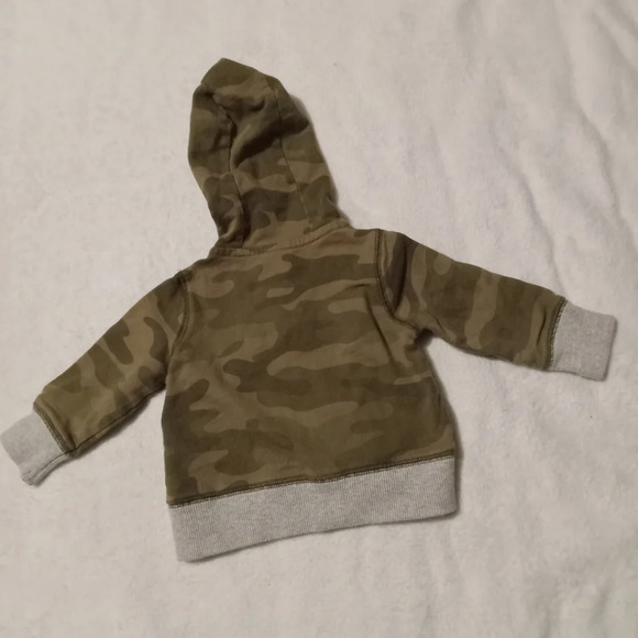 5 for $10 Carter's Green Camo & Gray Zip Up Hoodie - Picture 2 of 4